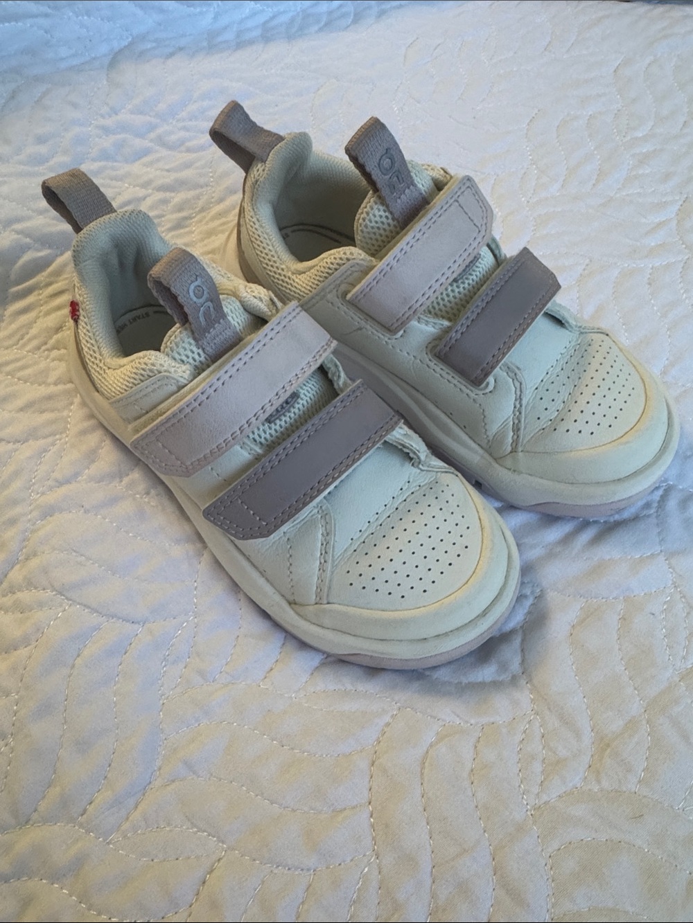 Kids Cream and Taupe Sneakers